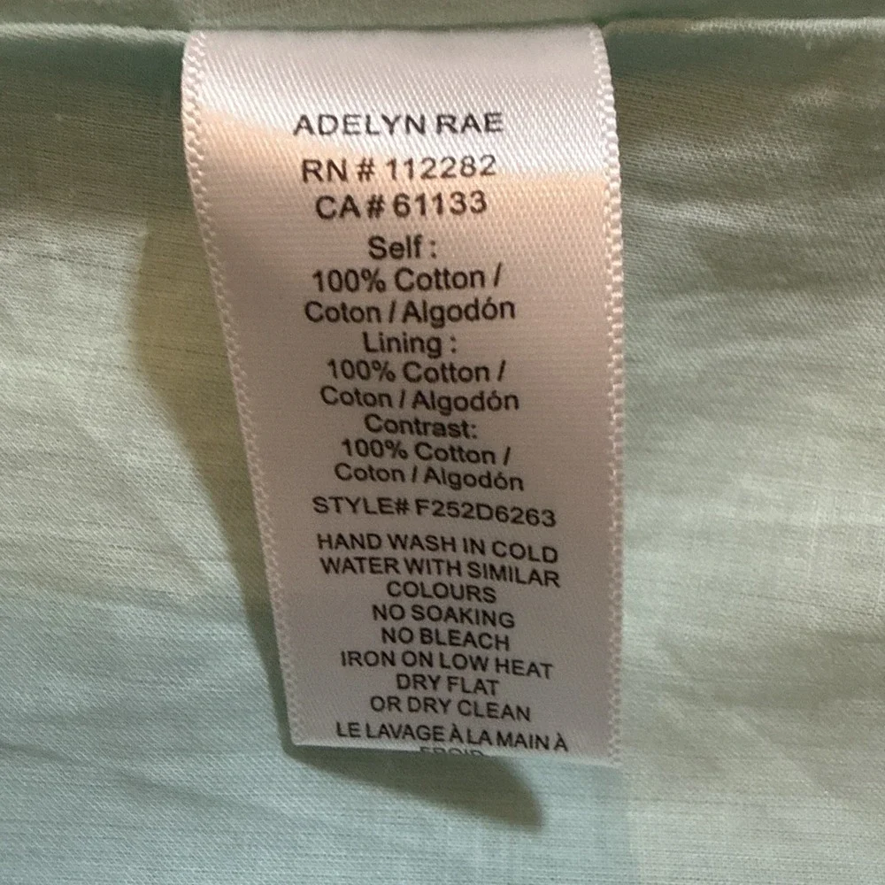 Adelyn Rae Cotton Tiered Maxi Dress Aqua Size Small - Picture 8 of 9